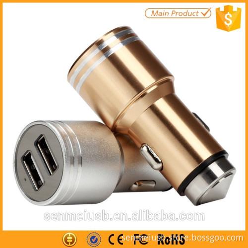 China Manufacturer Dual USB Car Charger Adapter New Year Wholesale USB Car Charger Adapter